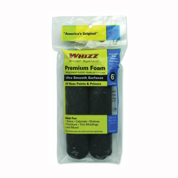 Whizz Roller System PNT ROLLR CVR BLK 6 in., 2PK 54064